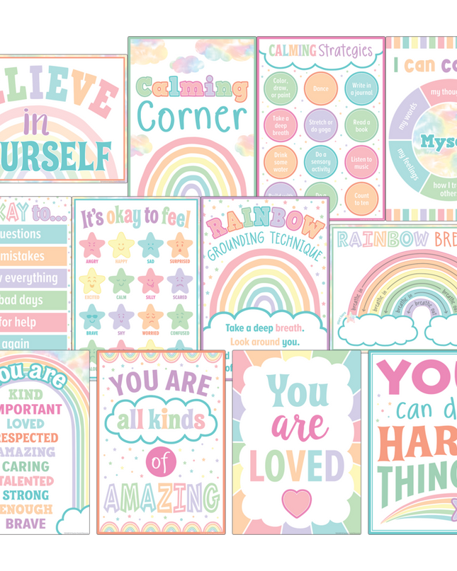 POSTER PEQUEÑO PASTEL POP CALMING STRATEGIES