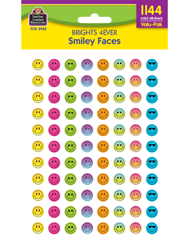 STICKERS MINI BRIGHTS 4EVER SMILEY FACES