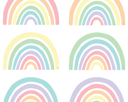 ACCENTS PASTEL POP RAINBOWS