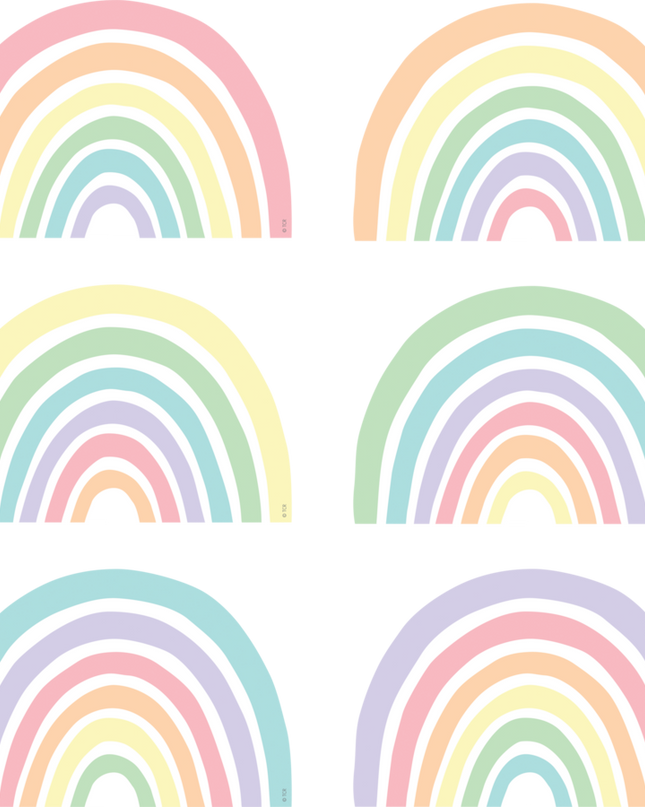 ACCENTS PASTEL POP RAINBOWS