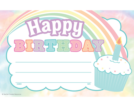 DIPLOMA PASTEL POP HAPPY BIRTHDAY
