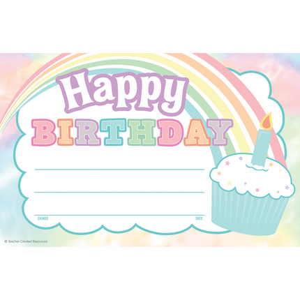 DIPLOMA PASTEL POP HAPPY BIRTHDAY