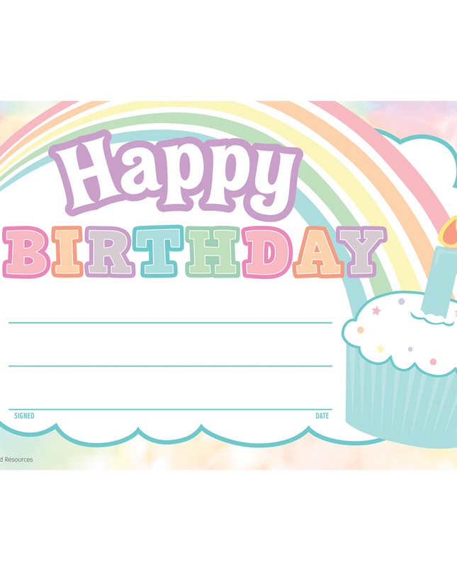 DIPLOMA PASTEL POP HAPPY BIRTHDAY