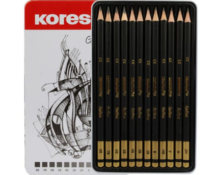 SET DE LAPIZ GRAFITO  PARA ARTE KORES 12 UND