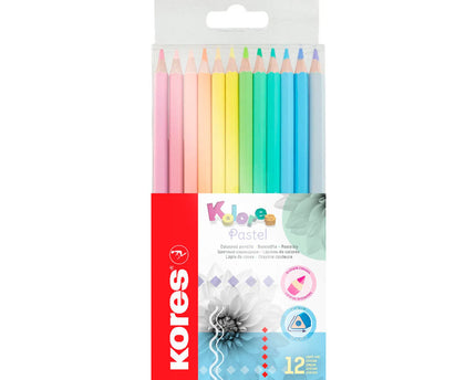 COLORES PASTEL KORES DE 12 UND