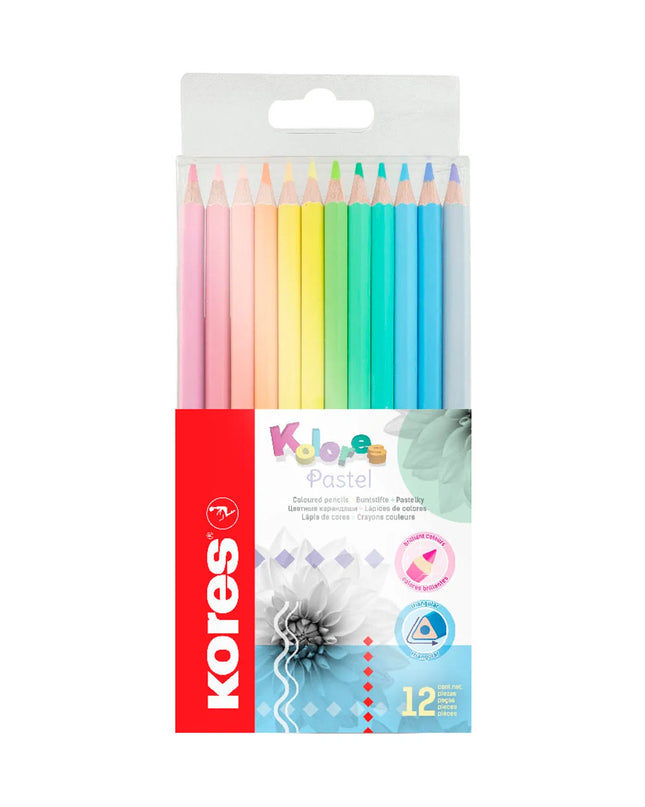 COLORES PASTEL KORES DE 12 UND