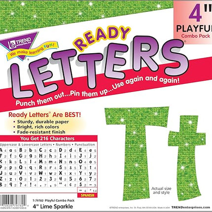 LETRAS LIME SPARKLE #4 PLAYFUL