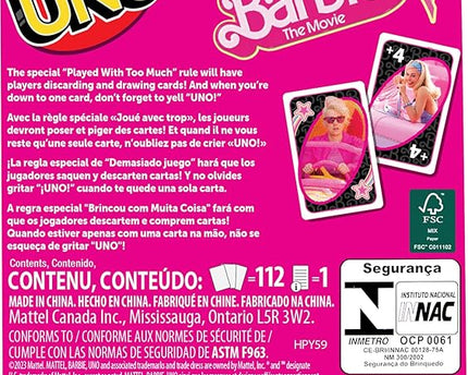 JUEGO UNO BARBIE