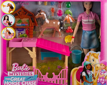 JUGUETE BARBIE MYSTERIES THE GREAT HORSE CHASE PONY & ACESSORIES