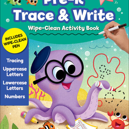 PRE-K TRACE & WRITE WIPE-CLEAN ACTIVITY BOOK