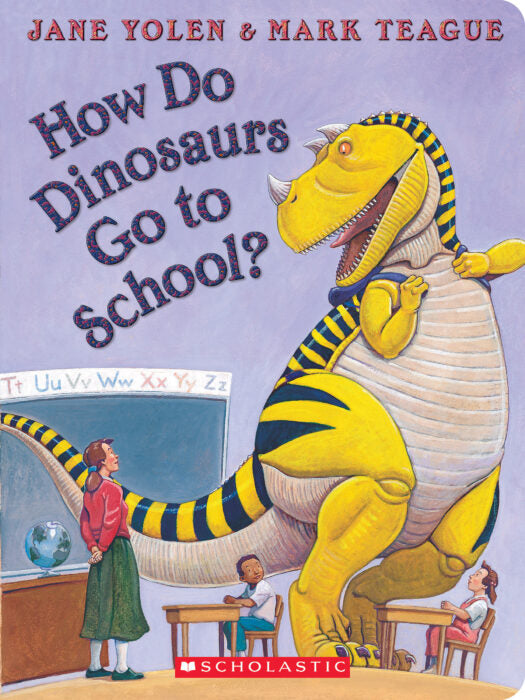 HOW DO DINOSAURS GO TO SCHOOL?