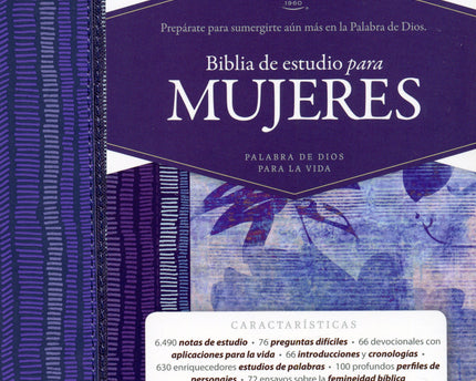 BIBLIA DE ESTUDIO PAR MUJERES AZUL FLORES