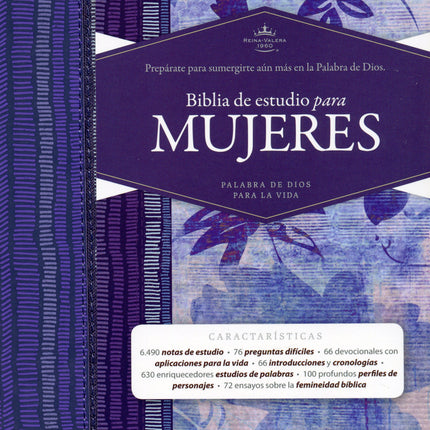 BIBLIA DE ESTUDIO PAR MUJERES AZUL FLORES