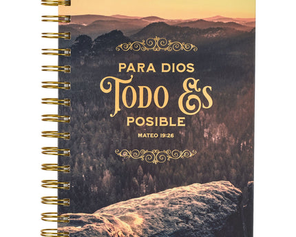DIARIO GRANDE ANILLADO «TODO ES POSIBLE» MATEO 19:26