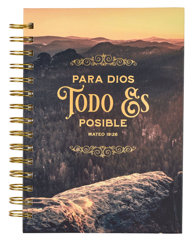 DIARIO GRANDE ANILLADO «TODO ES POSIBLE» MATEO 19:26