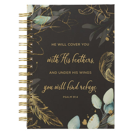 DIARIO FEATHERS HE WILL COVER YOU PSALM 91:4