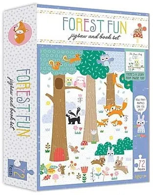 JUEGO DE ROMPECABEZAS Y LIBRO  FOREST FUN