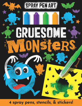 LIBRO GRUESOME MONSTERS SPRAY PEN ART