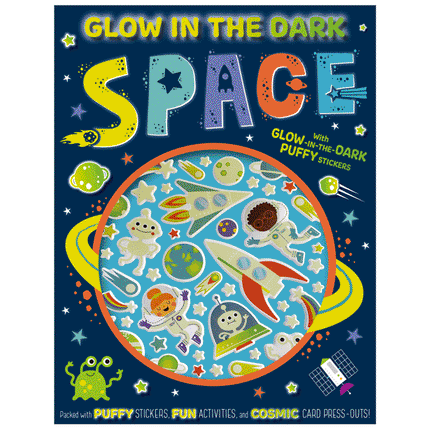 LIBRO SPACE GLOW IN THE DARK ACTIVITY BOOK