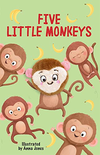 LIBRO FIVE LITTLE MONKEYS FINGER PUPPET