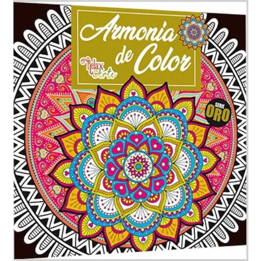 LIBRO P/ COLOREAR MANDALA ARMONIA DE COLOR 24HJS