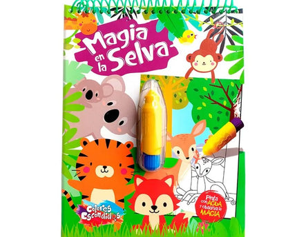 LIBRO COLORES ESCONDIDOS MAGIA EN LA SELVA