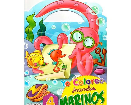 LIBRO P/COLOREAR ANIMALES MARINO