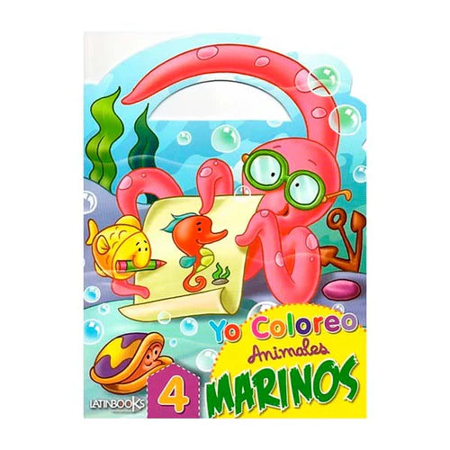 LIBRO P/COLOREAR ANIMALES MARINO