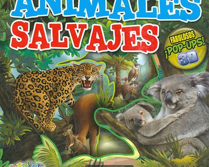 LIBRO CARRUSEL ANIMALES SALVAJES 3D