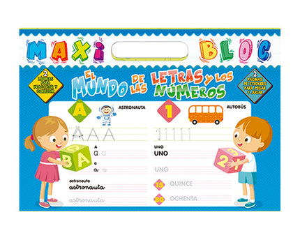 LIBRO MAXI BLOCK EL MUNDO DE LAS LETRAS Y LOS NUMEROS