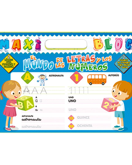 LIBRO MAXI BLOCK EL MUNDO DE LAS LETRAS Y LOS NUMEROS