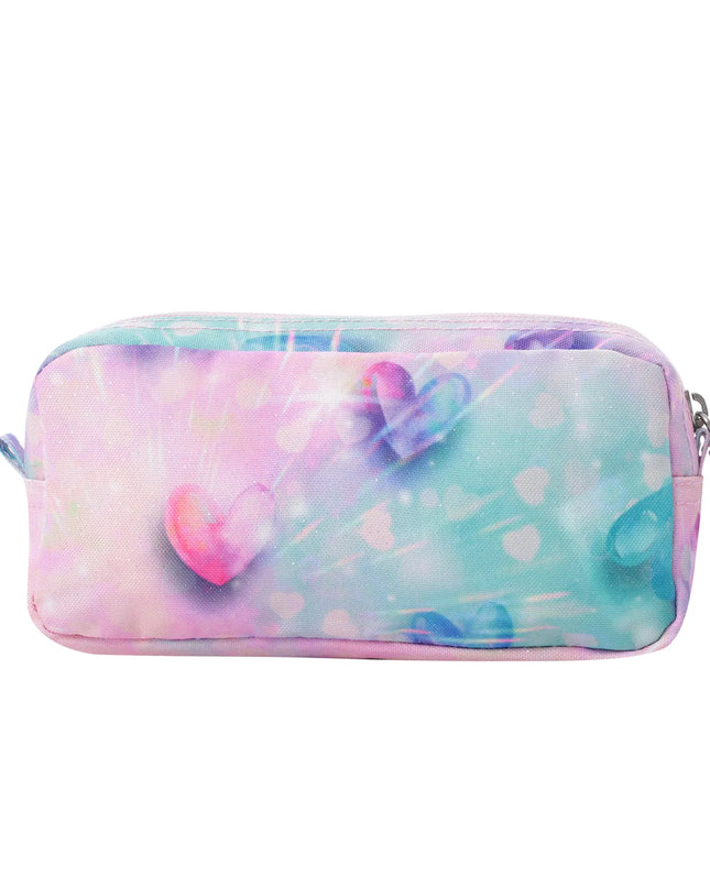 CARTUCHERA GLITTER CORAZONES TOTTO