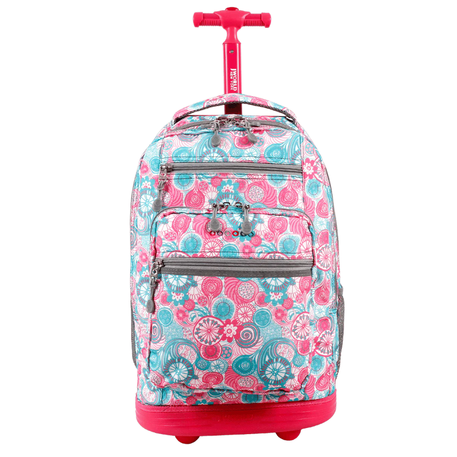 MOCHILA J WORLD C/ RODOS SUNDANCE BLUE RASPBERRY