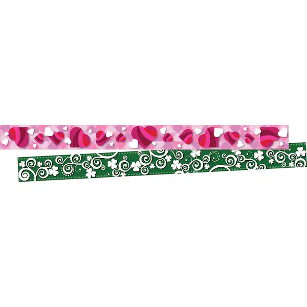 BORDER TRIM HEARTS AND CLOVER