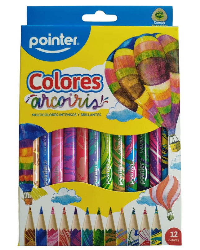 COLORES JUMBO ARCOIRIS 12 PC