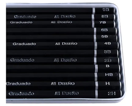 LAPIZ GRAFITO GRADUADO 12 UND.