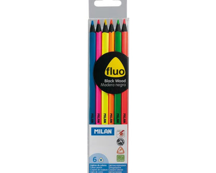 COLORES FLUORESCENTE 6 UNID MILAN