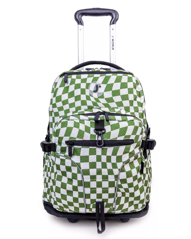 MOCHILA J WORLD C/RODOS LUNAR MATCHA CHECKERS