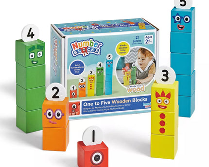 BLOQUES DE MADERA NUMBERBLOCKS ONE TO FIVE