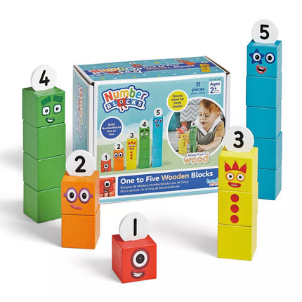 BLOQUES DE MADERA NUMBERBLOCKS ONE TO FIVE