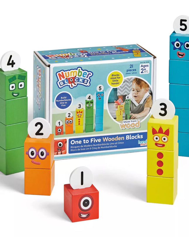 BLOQUES DE MADERA NUMBERBLOCKS ONE TO FIVE