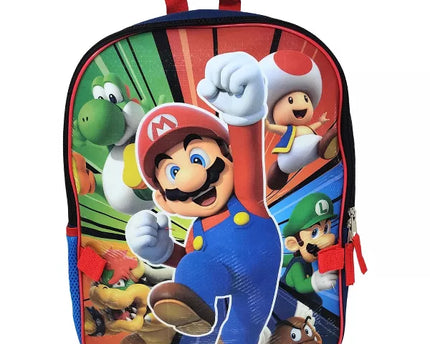 MOCHILA 16" CON LONCHERA MARIO BROSS