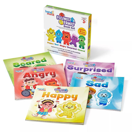 LIBRO EN SET FEELINGS FAMILY HAPPY, SAD, ANGRY, SCARED AND SURPRISED