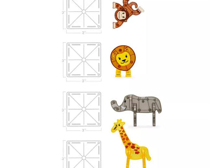 MAGNA TILES - SAFARI ANIMALS 25-PIECE SET