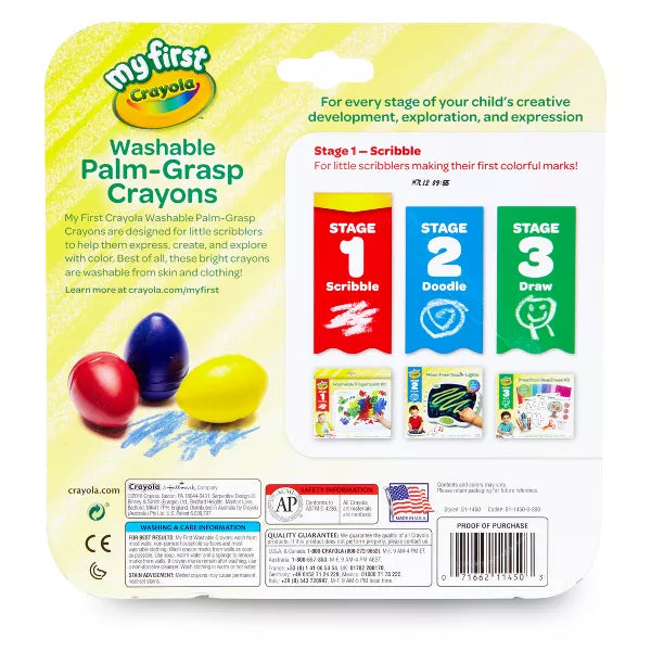 CRAYONES WASHABLE PALM-GRASP