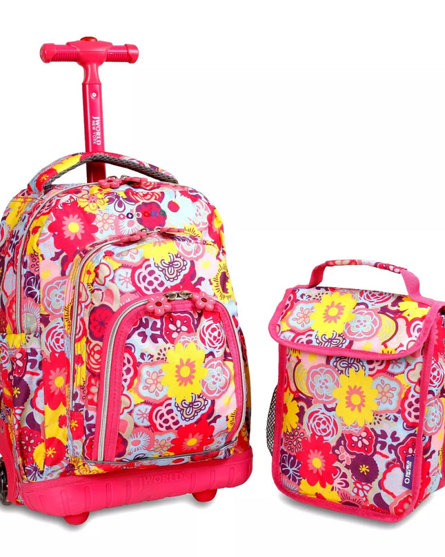 MOCHILA J WORLD C/ RODOS Y LUZ LOLLIPOP POPPY PANSY