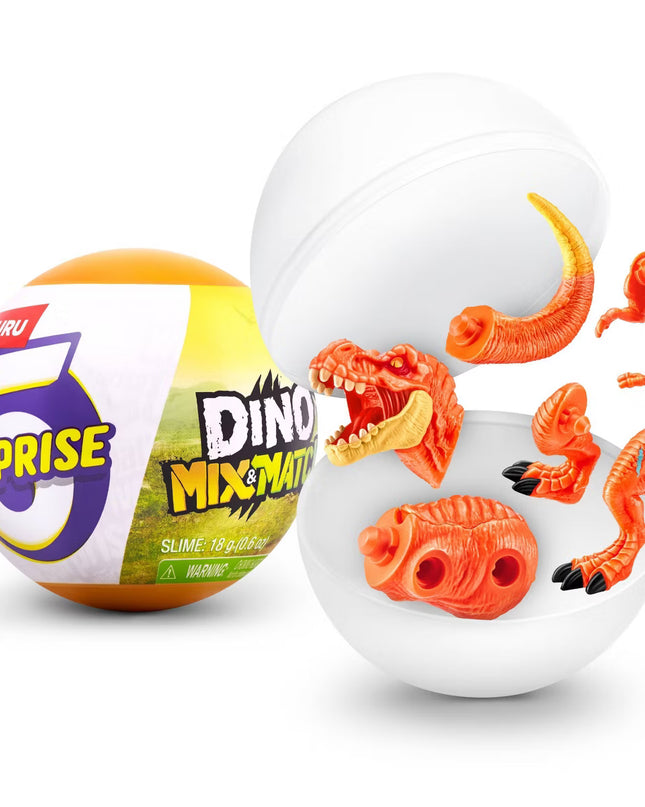 JUGUETE ZURU 5 SURPRISE DINO MIX AND MATCH IN CAPSULE
