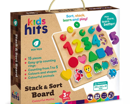 JUGUETE STACK & SORT BOARD COLOURFUL MATHS