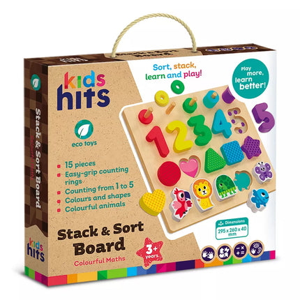 JUGUETE STACK & SORT BOARD COLOURFUL MATHS