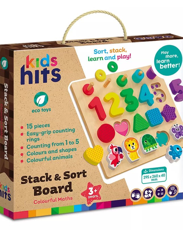 JUGUETE STACK & SORT BOARD COLOURFUL MATHS